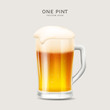 glass of beer - vector illustration or icon