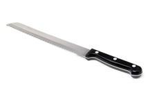 Serrated Bread Knife With Black Handle