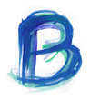 © Aroastock - Watercolor Font illustration LETTER B