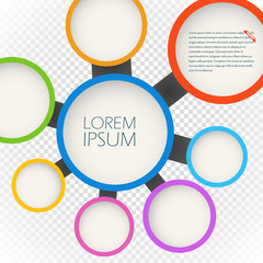 Poster - Abstract blot scheme on transparent. Template for a text
