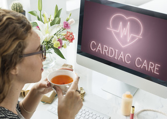 Sticker - Cardiac Cardiovascular Disease Heart Graphic Concept