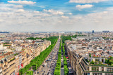 Fototapeta Paryż - PARIS, FRANCE - JULY 06, 2016 :Beautiful panoramic view of Paris