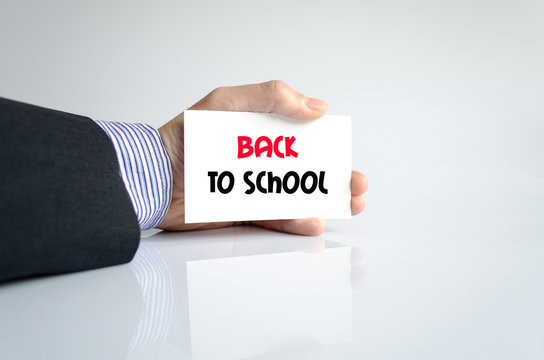Back to school text concept