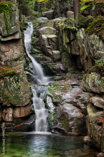 Naklejka - mata magnetyczna na lodówkę Waterfall in Karkonosze Mountains in Poland