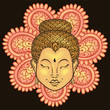 © ipanki - Vector artistically colorful Portrait of Buddha isolated on mand