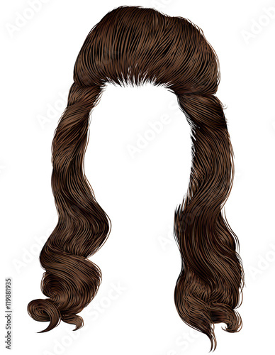 Trendy Women High Hair Styling Fashion Beauty Style Realistic