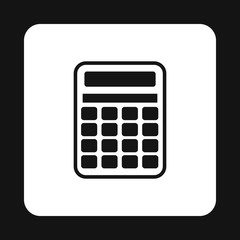 Poster - School calculator icon in simple style isolated on white background. Device symbol