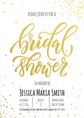 Bridal Shower invitation card template.