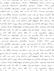 hand written letter - seamless text lorem ipsum. repeating pattern