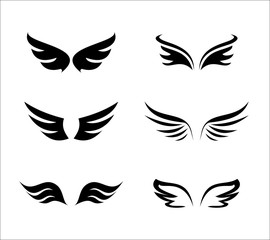 Wall Mural - Wing icon set vector