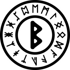 beork ancient rune. vector illustration