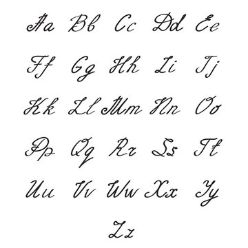Vector hand drawn alphabet. handwritten letters. Handwritten script alphabet. Hand lettering and custom typography for your designs logo, for posters, invitations, cards. Vector letters.