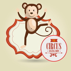 Wall Mural - monkey circus icon vector illustration eps10 eps 10