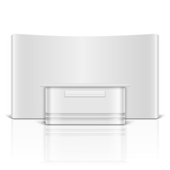Poster - blank vector exhibition, retail stand counter isolated on white