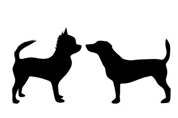 Poster - Vector silhouette of dog.