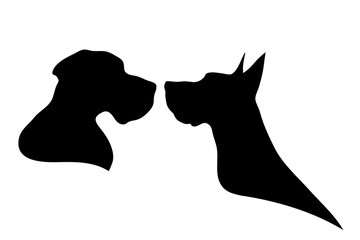 Poster - Vector silhouette of dog.