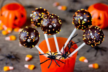 Halloween Gourmet Cake Pops With Holiday Decor