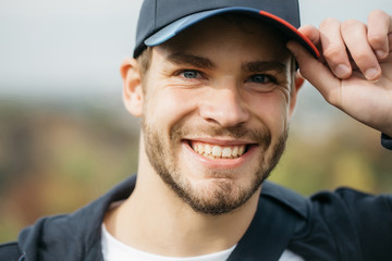 Young guy in baseball cap