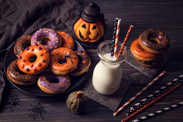 Wall Mural - Halloweeen donuts