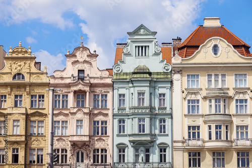 Colorful architecture of Square of the Republic in Pilsen Poster