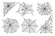 © ssstocker - Halloween spider web isolated on white background. Hector venom cobweb set. Vector illustration