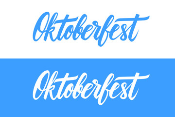 Wall Mural - Oktoberfest handwritten inscription. Hand drawn lettering of festival. Calligraphic element for your design. Vector illustration.