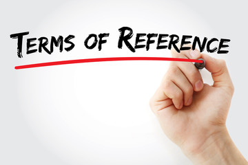 Poster - Hand writing Terms of Reference with marker, concept background