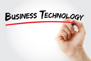 Aufkleber - Hand writing Business Technology with marker, concept background