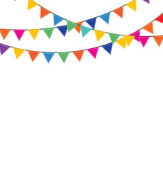 Wall Mural - Bunting and garland set.