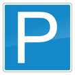 Parking sign blue vector