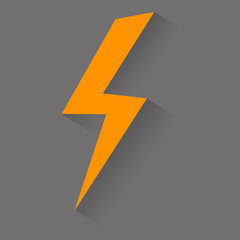 Aufkleber - Lightning Icon. Flat Vector Icon With Shadow Design Collection.