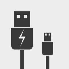 Poster - usb cable Icon. Charger icon vector illustration