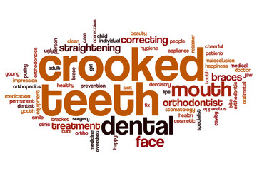 Wall Mural - Crooked teeth word cloud