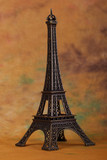 Fototapeta Boho - Eiffel Tower   on abstract yellow background