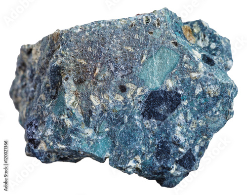 Fotografie, Obraz natural Kimberlite mineral isolated on white