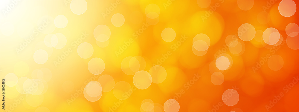 abstract orange bokeh background - obrazy, fototapety, plakaty 