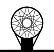 Monohrome basketball basket icon isolated on a white background, vector illustration
