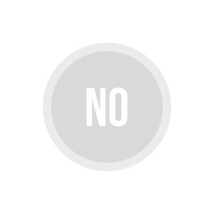 Poster - Button no icon in flat style isolated on white background. Click and choice symbol vector illustration