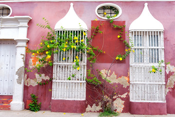 Fototapete - Rustic Pink Architecture