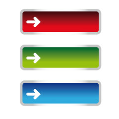 Fototapete - Empty vector button set