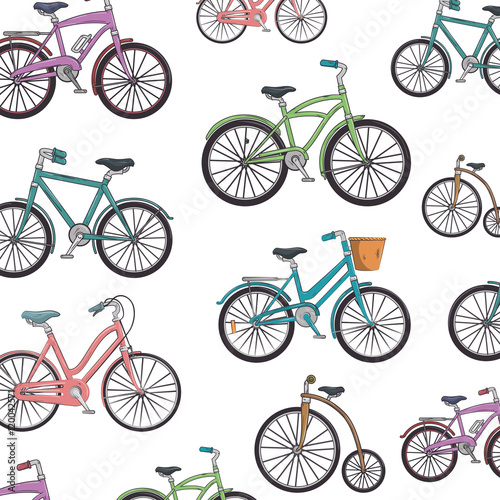Classic Bicycle Background Bike Wallpaper Colorful Vector Illustration Stock Vector Adobe Stock