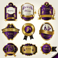 Wall Mural - luxury wine labels set