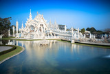 Fototapeta Perspektywa 3d - Wat Rong Khun (White temple), The famous temple of Chiang rai Thailand