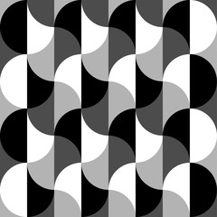 Aufkleber - Geometric black and white pattern / background. Seamlessly repea