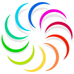 Poster - colorful spirally design element, abstract geometric motif, symb