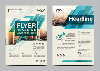 Green Brochure Layout design template. Annual Report Flyer Leaflet cover Presentation Modern background. illustration vector in A4 size