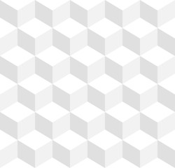 Fototapete - 3d cubes tricolor geometric background - Seamlessly repeatable