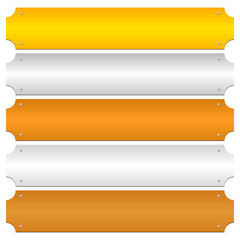 Poster - Gold, silver, bronze, platinum, copper metal bars, banner backgr