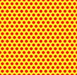 Dotted repeatable popart like duotone pattern. Speckled red yell