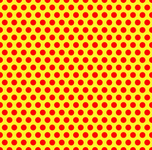 Dotted Repeatable Popart Like Duotone Pattern. Speckled Red Yell